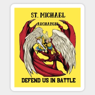 St. Michael - Defend Us In Battle 4 Magnet